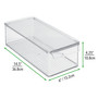 Plastic Kitchen Food Storage Bin with Handle, Lid, 4 Pack