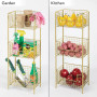 Vertical Standing Kitchen Pantry Food Shelving with 3 Baskets