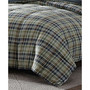 Rugged Plaid Navy Microsuede Down Alt Reversible Comforter Set, Twin