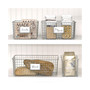 Metal Wire Kitchen Organizer Basket with Label Slot, 2 Pack - Satin