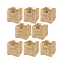 Woven Hyacinth Kitchen Storage Organizer Basket Bin, 8 Pack