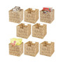 Woven Hyacinth Kitchen Storage Organizer Basket Bin, 8 Pack