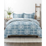 Home Collection 3 Piece Premium Ultra Soft Daisy Medallion Reversible Comforter Set, Queen