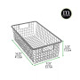 Modern Metal Kitchen Basket with Handles - 8 Pack