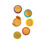 Bamboo 6 Piece Coaster Set with Silicone Rims