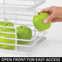 Modern Metal Wire Kitchen Cabinets, Pantry, Small, Matte White - 2 Pack