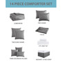 Charlotte 14 Piece Comforter Set, Queen
