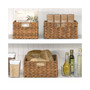 Woven Farmhouse Kitchen Pantry Food Storage Basket Box, Large - 6 Pack, Camel Brown