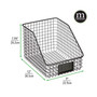 Slanted Front Kitchen Pantry Storage Organizer Basket - 2 Pack