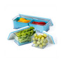 Stackable Produce Savers, Organizer Bins, Set of 3, Blue