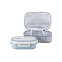 22OZ Leakproof Lunch Box With Insulated Lunch Bag, Grey