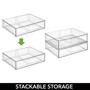 Stackable Kitchen Storage Bin Box with Pull-Out Drawer, Large - 4 Pack