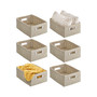 Seagrass Small Woven Kitchen Basket, Handles - 6 Pack