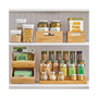 Wood Bamboo Pantry Storage Bin Container, Handles, 8 Pack