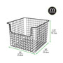 Metal Kitchen Food Storage Basket, Open Front - 4 Pack