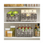 Woven Plastic Kitchen Pantry Storage Bin Basket, Medium - 6 Pack - Gray Ombre