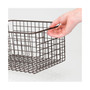 Metal Wire Food Organizer Basket with Built-In Handles, Medium - 8 Pack, Bronze