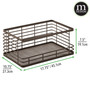 Stackable Open Front Wire Food Organizer Basket, Large, 4 Pack, Bronze