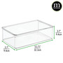 Plastic Stackable Kitchen Food Storage Box, Hinged Lid, 8 Pack