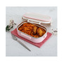 22OZ Leakproof Lunch Box With Insulated Lunch Bag, Pink