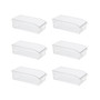 6 Piece Fridge, Pantry Bin with Finger grip Handle Set