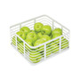 Steel Metal Wire Kitchen Organizer Basket with Handles, 6 Pack, White