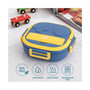 18OZ Compartment Lunch Box With Lunch Bag And Foldable Spoon, Blue