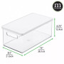 Plastic Storage Bin Box Container, Lid and Handles, 8 Pack