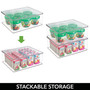 Plastic Kitchen Pantry Food Storage Bin Box, Lid, XLarge - 4 Pack