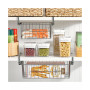Metal Under Kitchen Pantry Shelf Hanging Bin Basket - 2 Pack
