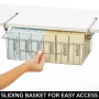 Metal Under Kitchen Pantry Shelf Hanging Bin Basket - 2 Pack