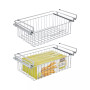Metal Under Kitchen Pantry Shelf Hanging Bin Basket - 2 Pack