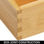 Bamboo Stackable Kitchen Drawer Organizer Tray - 2 Pack