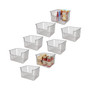 Metal Open Front Kitchen Food Storage Basket, 8 Pack