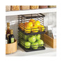 Modern Metal Wire Kitchen Cabinets, Pantry, Small, Matte Black - 2 Pack