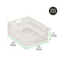 Metal Wire, Cotton Rope Large Decorative Kitchen Basket, 6 Pack - White