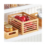 Bamboo Slotted Kitchen Pantry Organizer Bin - 3 Pack