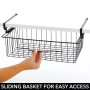 Large Wire Hanging Drawer Basket, Attach to Shelf - 4 Pack