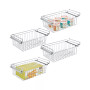Large Wire Hanging Drawer Basket, Attach to Shelf - 4 Pack