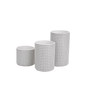 Round Canister Set with Lids, 3 Pieces