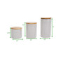 Round Canister Set with Lids, 3 Pieces