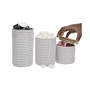 Round Canister Set with Lids, 3 Pieces