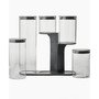 Podium 5-Piece Glass Storage Jar Set with Stand