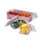 Stackable Produce Savers, Organizer Bins, Set of 3, Pink