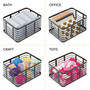 Flat Wire Basket for Kitchen Organization,12" Wide, 3 Pack, Matte Black