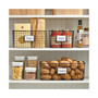 Large Steel Kitchen Organizer Basket - Label Slot, 2 Pack, Matte Black