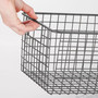 Metal Wire Food Organizer Basket, Built-In Handles, Medium - 2 Pack, Dark Gray