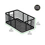 Metal Wire Organizer Basket for Kitchen/Pantry, 3 Pack, Matte Black