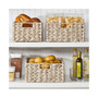 Woven Farmhouse Kitchen Pantry Storage Basket Box, Large - 3 Pack, Cream/Beige