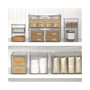 Plastic Stackable Kitchen Pantry Organizer with Drawer, XSmall - 4 Pack